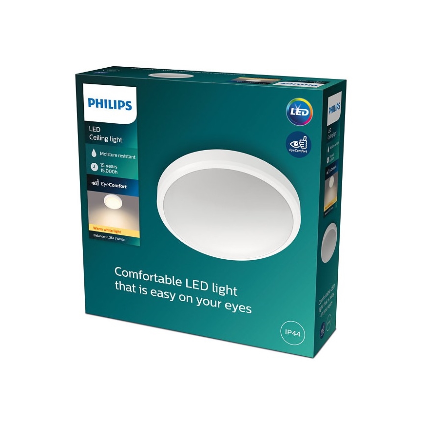 Philips - LED Badkamer plafondlamp BALANCE LED / 17W / 230V IP44