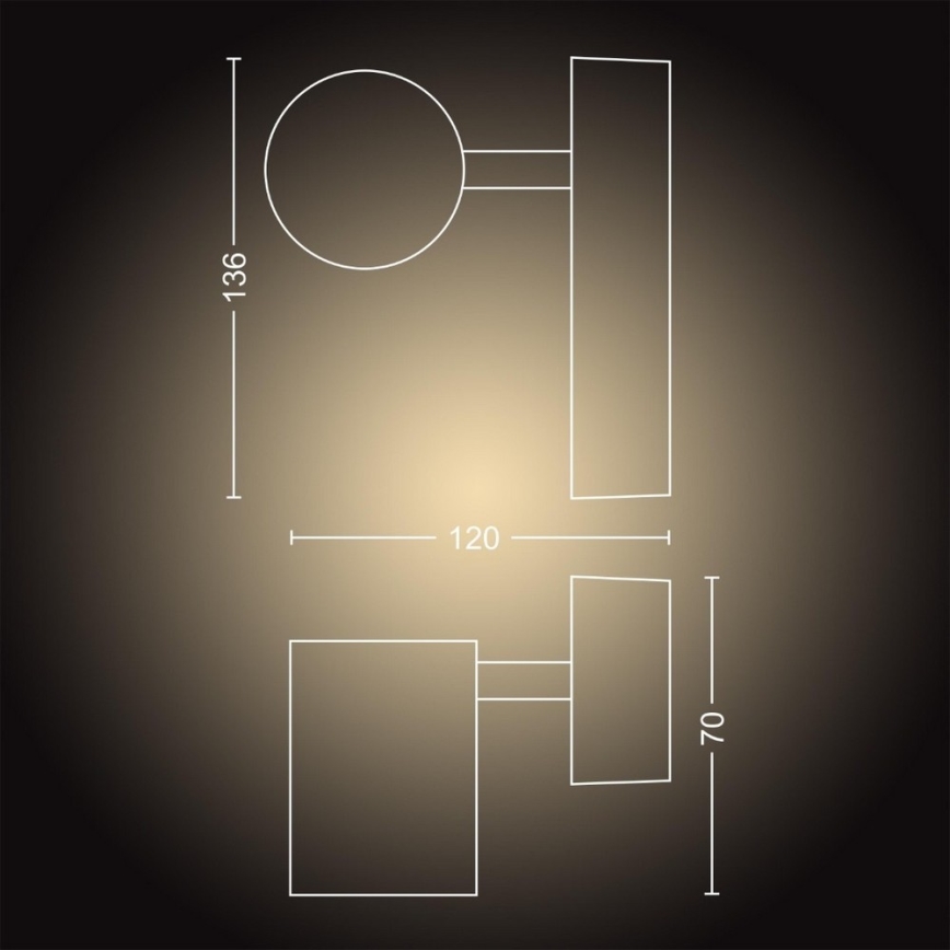 Philips - LED Badkamer wandlamp dimbaar Hue ADORE 1xGU10/5W/230V IP44 + afstandsbediening