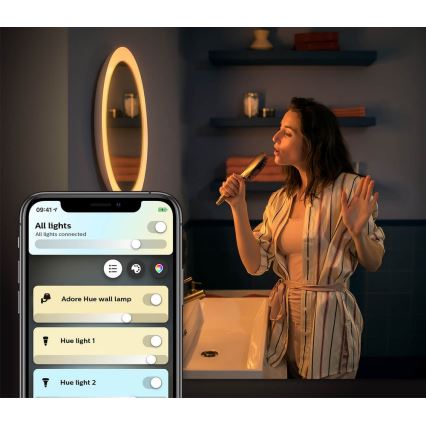 Philips - LED Badkamerspiegel dimbaar Hue ADORE LED/27W/230V + afstandsbediening