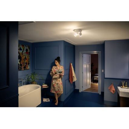 Philips - LED Badkamerspot dimbaar Hue ADORE 3xGU10/5W/230V IP44 + afstandsbediening