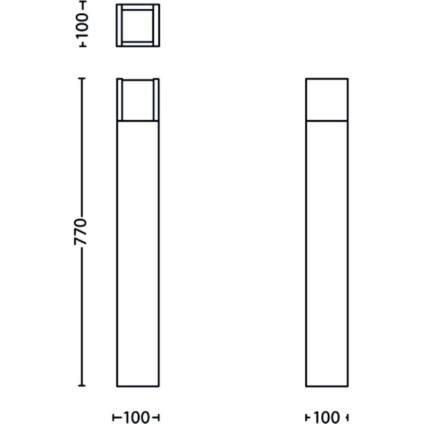 Philips - LED Buitenlamp LED/3,8W/230V 77 cm 3000K IP44