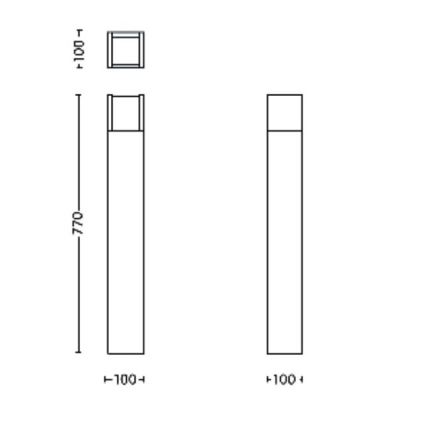 Philips - LED Buitenlamp ARBOUR LED/3,8W/230V 77 cm 2700K IP44