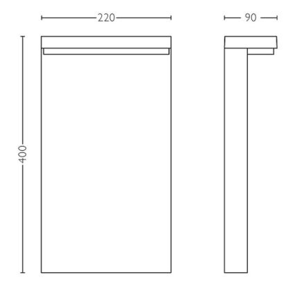 Philips - LED Buitenlamp BUSTAN LED/3,8W/230V 2700K 40 cm IP44