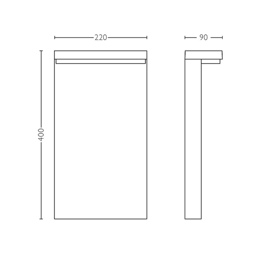 Philips - LED Buitenlamp BUSTAN LED/3,8W/230V 2700K 40 cm IP44