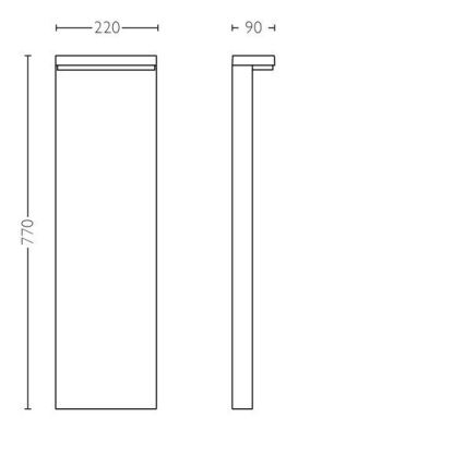 Philips - LED Buitenlamp BUSTAN LED/3,8W/230V 77 cm IP44