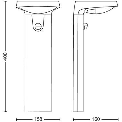 Philips - LED Buitenlamp met sensor LED/9W/230V 4000K IP44