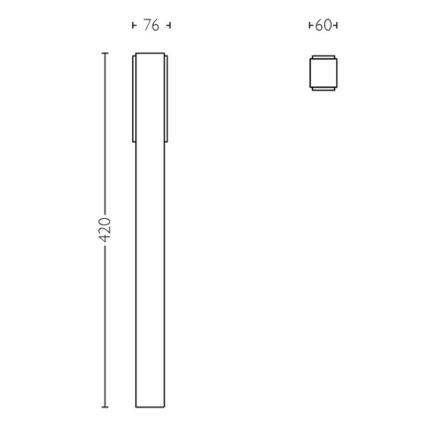 Philips - LED Buitenlamp STRATOSPHERE LED/3,8W/230V 42 cm 4000K IP44