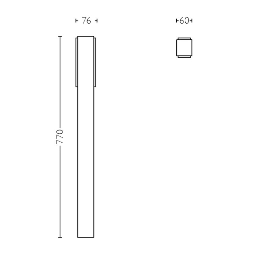 Philips - LED Buitenlamp STRATOSPHERE LED/3,8W/230V 77 cm 2700K IP44