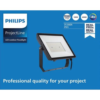 Philips - LED Buitenschijnwerper PROJECTLINE LED/100W/230V IP65 4000K