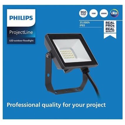 Philips - LED Buitenschijnwerper PROJECTLINE LED/10W/230V IP65 4000K