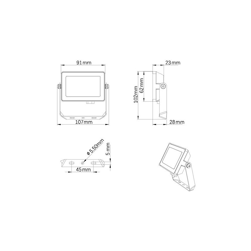 Philips - LED Buitenschijnwerper PROJECTLINE LED/10W/230V IP65 4000K
