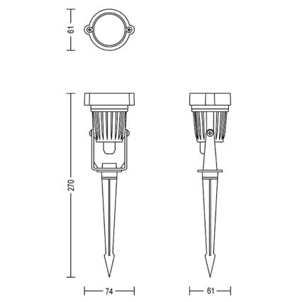 Philips - LED Buitenspot CAPER LED/1,5W/24V IP44