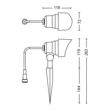 Philips - LED Buitenspot LED/6W/12V 4000K IP44