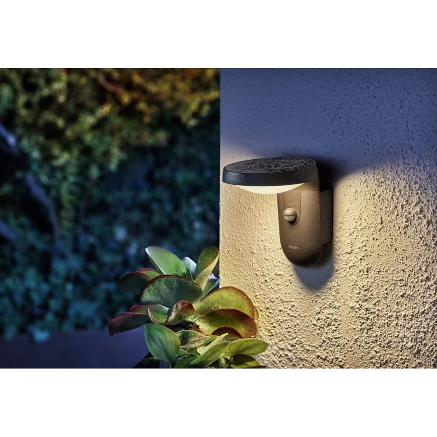 Philips - LED Buitenwandlamp met sensor LED/9W/230V 2700K IP44