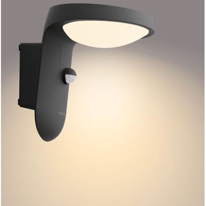 Philips - LED Buitenwandlamp met sensor LED/9W/230V 2700K IP44