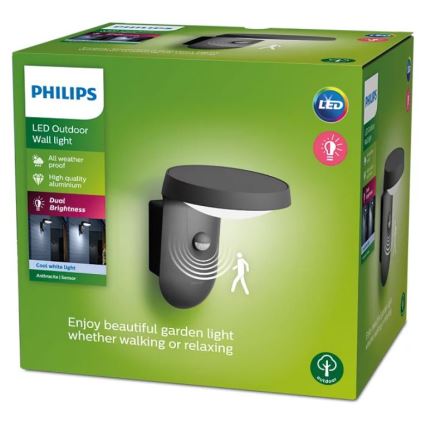 Philips - LED Buitenwandlamp met sensor LED/9W/230V 4000K IP44