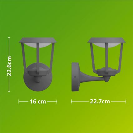 Philips - LED buitenwandlamp NUVY LED/4,3W/230V 2700K IP44