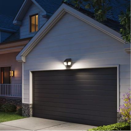 Philips - LED zonne-wandlamp met sensor ZYREN LED/24,5W/3,7V 2600 mAh 5000K IP65 zwart