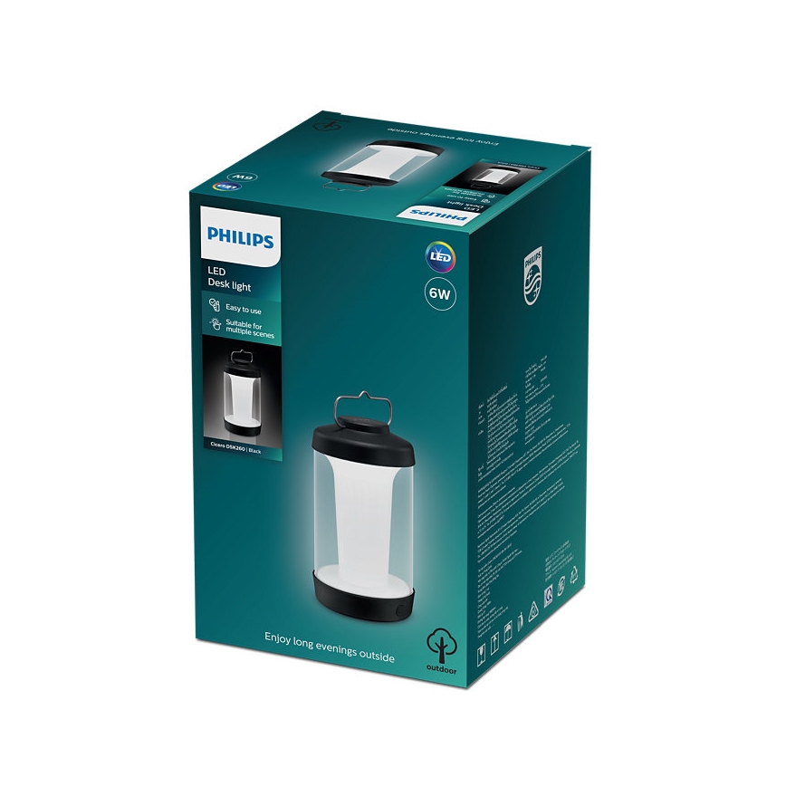 Philips - LED Dimbaar draagbaar lamp CICERO LED/6W/5V 4000 mAh IP54