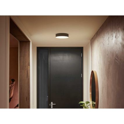 Philips - Dimbare LED plafondlamp Hue LED/9,6W/230V 2200-6500K diameter 261 mm zwart + afstandsbediening