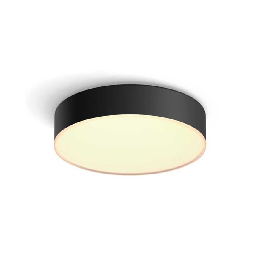 Philips - Dimbare LED plafondlamp Hue LED/9,6W/230V 2200-6500K diameter 261 mm zwart + afstandsbediening