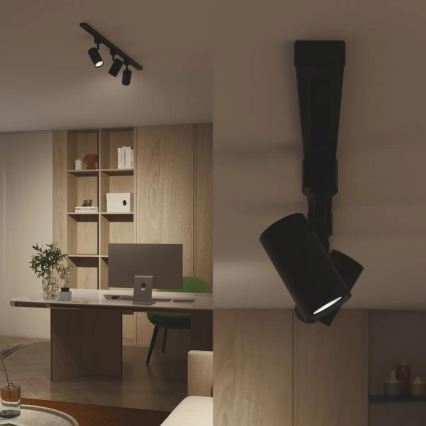 Philips - LED-dimbare spotlamp in het EASYLINK-railsysteem 3xGU10/6,2W/230V 2200-2700K 1m zwart