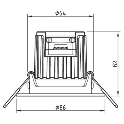 Philips - LED dimbare badkamerlamp ABROSA 1xLED/9W/230V IP44