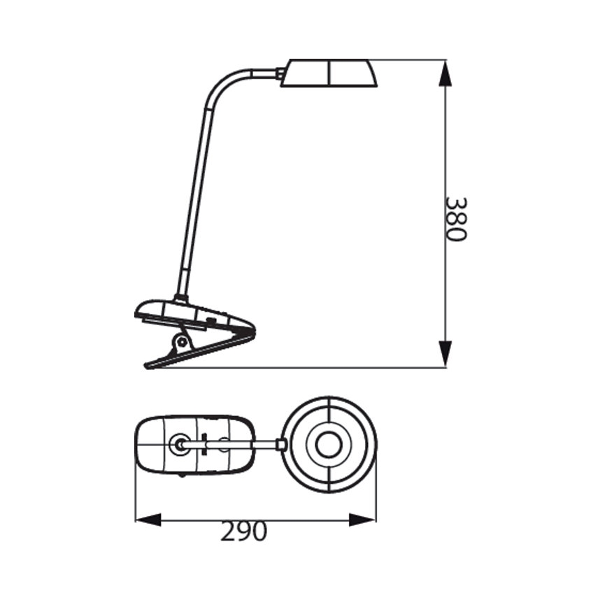 Philips - Dimbare LED-lamp met clip DONUTCLIP LED/3W/5V 1200 mAh CRI 90 roze