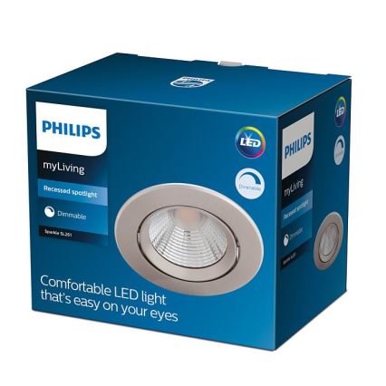 Philips - LED Dimbare inbouwlamp SPARKLE LED / 5,5W / 230V