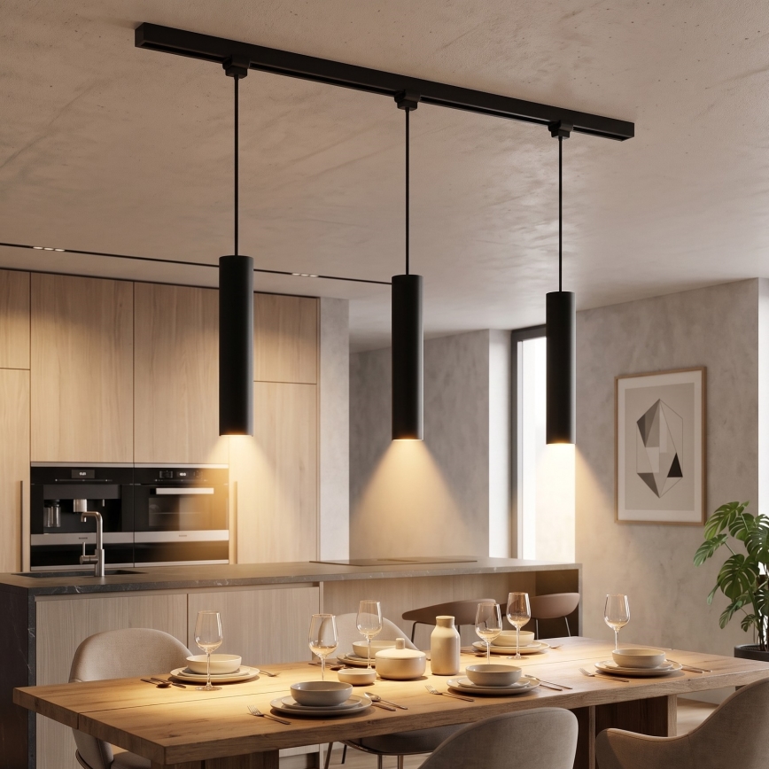 Philips – Dimbare LED-hanglamp op kabel voor het EASYLINK-railsysteem, 3x GU10/6,2W/230V, 2200–2700K, 1 m, zwart