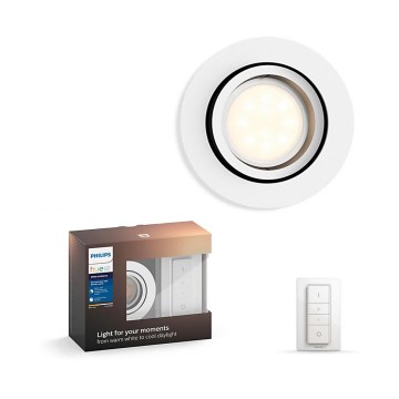 Philips - LED dimbare lamp Hue MILLISKIN 1xGU10/5,5W/230V + afstandsbediening