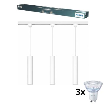 Philips - LED dimbare pendellamp aan kabel in EASYLINK railsysteem 3xGU10/6,2W/230V 2200-2700K 1m wit