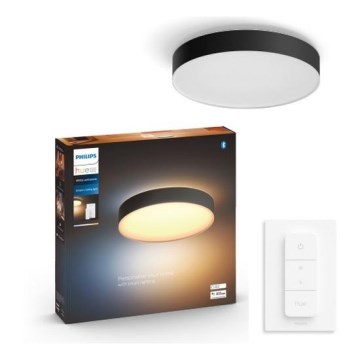 Philips - LED dimbare plafondlamp Hue LED/33,5W/230V 2200-6500K Ø 425 mm zwart + afstandsbediening