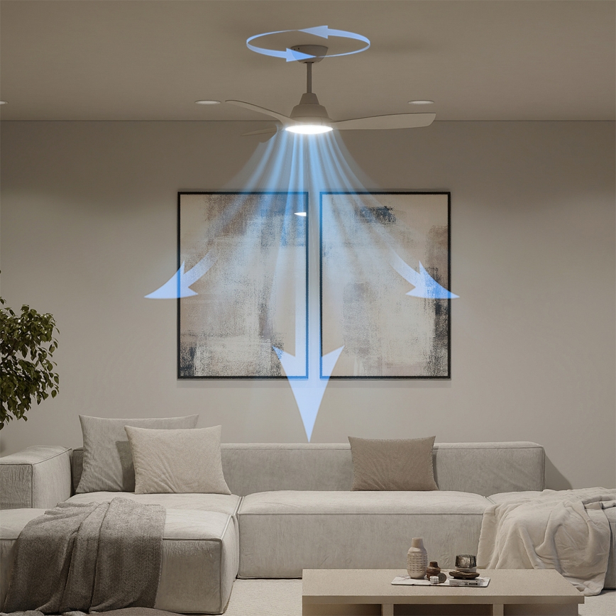 Philips - dimbare LED-plafondventilator OLAS LED/24W/230V Ø 106 cm wit + afstandsbediening