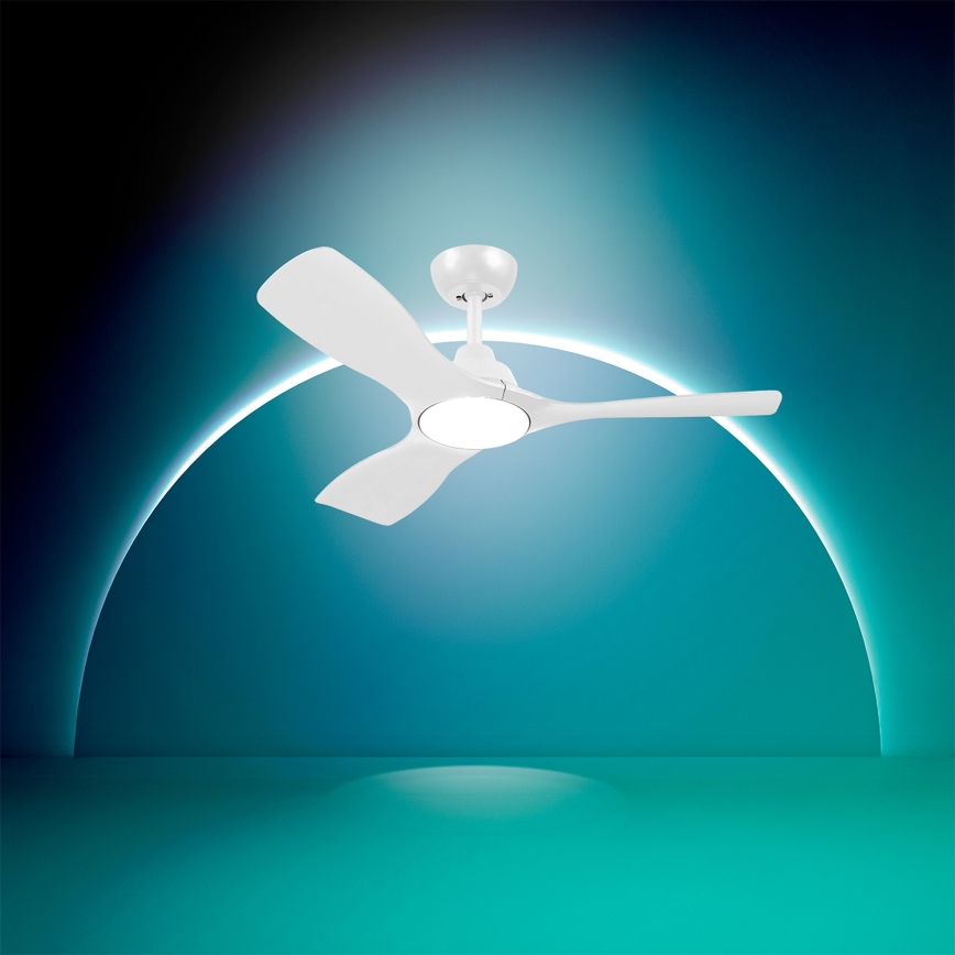 Philips - dimbare LED-plafondventilator OLAS LED/24W/230V Ø 106 cm wit + afstandsbediening