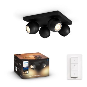 Philips - LED dimbare spot Hue BUCKRAM 4xGU10/5W/230V + afstandsbediening