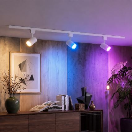 Philips - LED RGBW dimbare spotarmatuur in het EASYLINK HUE railsysteem 3xGU10/4,7W/230V 2200-6500K 1m wit