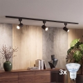 Philips - LED-dimbare spotlamp in het EASYLINK-railsysteem 3xGU10/7W/230V 2200-2700K 1m zwart