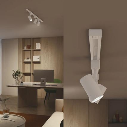 Philips - LED RGBW dimbaar spotarmatuur voor EASYLINK HUE railsysteem 3xGU10/4,7W/230V 2200-6500K 1m wit + Hue bridge