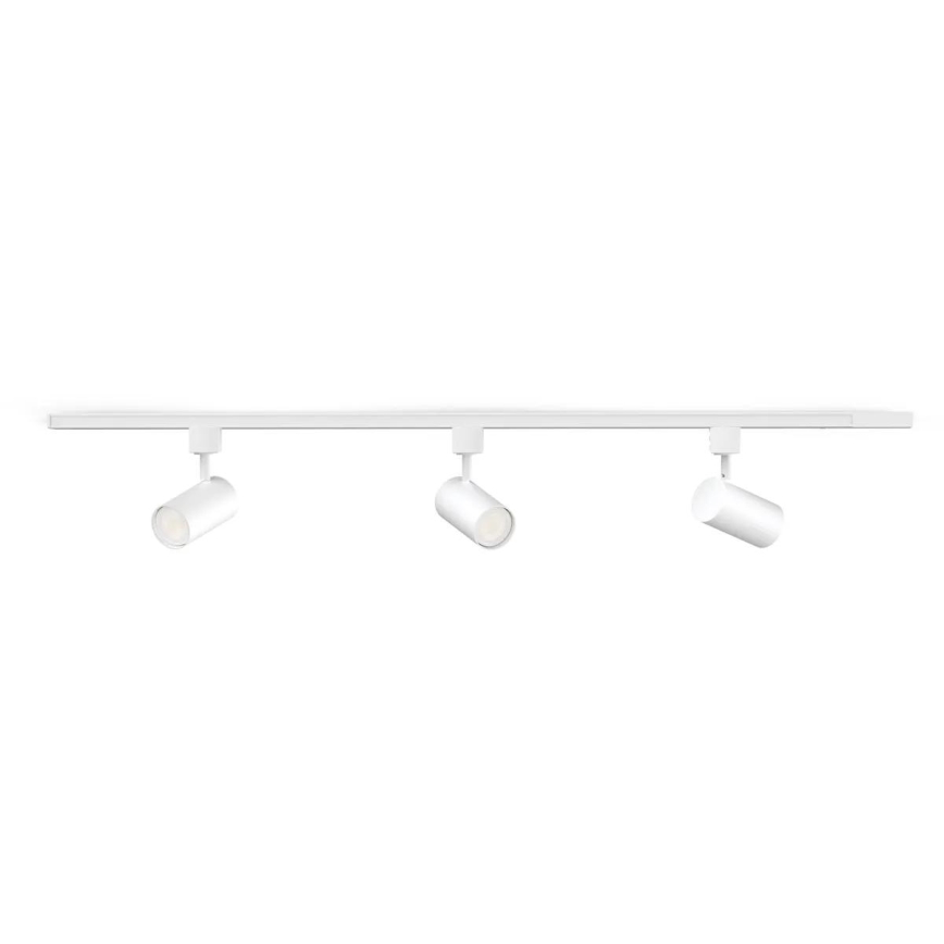 Philips - LED RGBW dimbaar spotarmatuur voor EASYLINK HUE railsysteem 3xGU10/4,7W/230V 2200-6500K 1m wit + Hue bridge