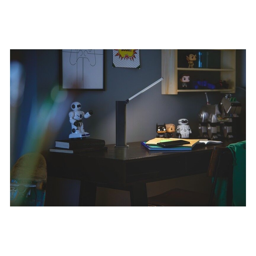 Philips - LED Dimbare Touch Tafellamp AMBER LED/5W/5V zwart