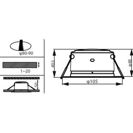 Philips - LED Hang plafondverlichting LED/2,2W/230V 3000K