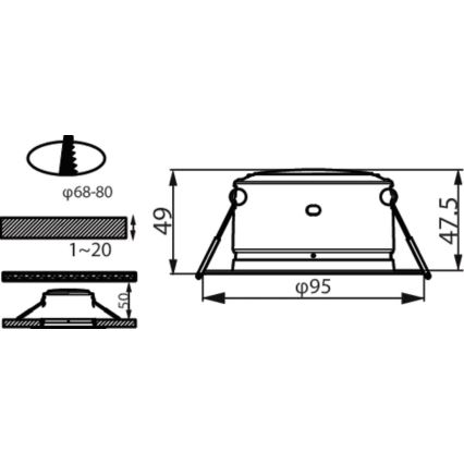 Philips - LED Hang plafondverlichting LED/3,5W/230V 4000K