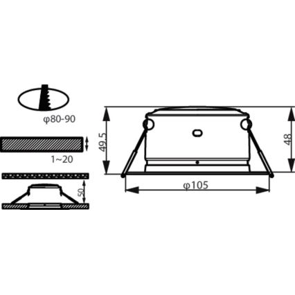 Philips - LED Hang plafondverlichting LED/4,5W/230V 3000K