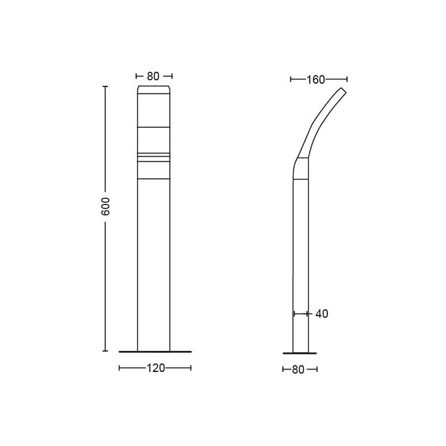 Philips - LED Lamp voor Buiten LED/12W/230V 2700K 60 cm IP44