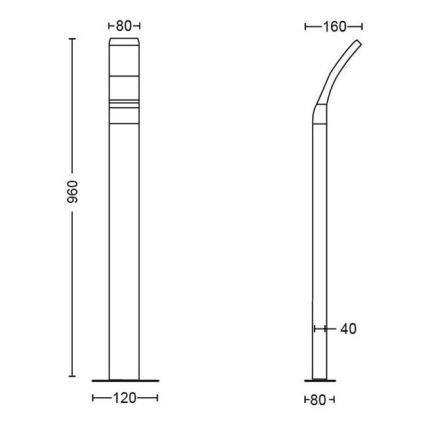 Philips - LED Lamp voor Buiten LED/12W/230V 2700K 96 cm IP44