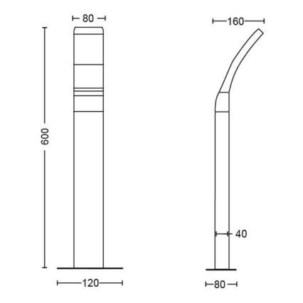 Philips - LED Lamp voor Buiten LED/12W/230V 4000K 60 cm IP44