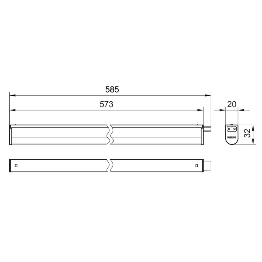 Philips - LED Onder keukenkast verlichting PROJECTLINE LED/6,5W/230V 3000/4000/6500K