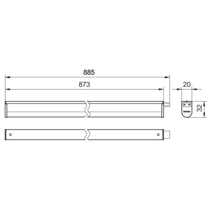 Philips - LED Onder keukenkast verlichting PROJECTLINE LED/9,6W/230V 3000/4000/6500K