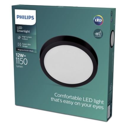 Philips - LED Plafond Lamp LED/12W/230V 2700K zwart